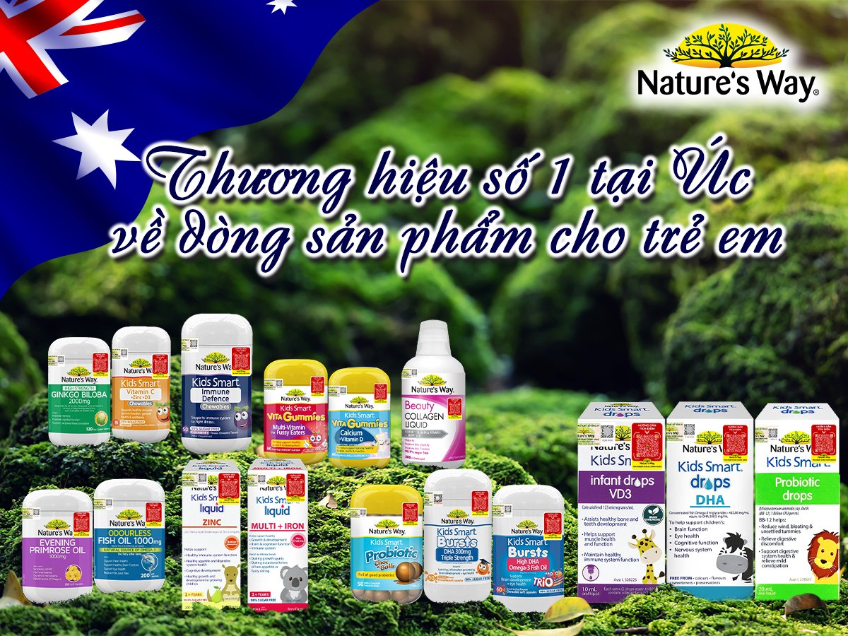 Nature’s Way – Thương hiệu số 1 tại Úc về dòng sản phẩm cho trẻ em Nature’s Way – Thương hiệu số 1 tại Úc về dòng sản phẩm cho trẻ em