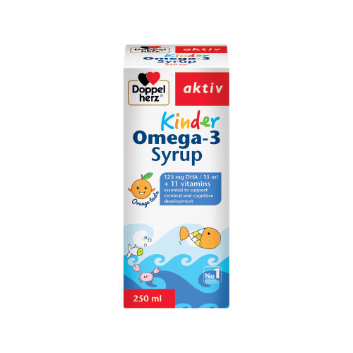 Viên uống phát triển não bộ trẻ Doppelherz Kinder Omega-3 Syrup thương hiệu số 1 nước Đức