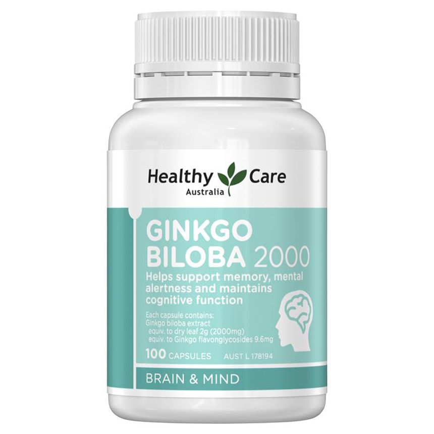 Viên uống bổ não Healthy Care Ginkgo Biloba 2000