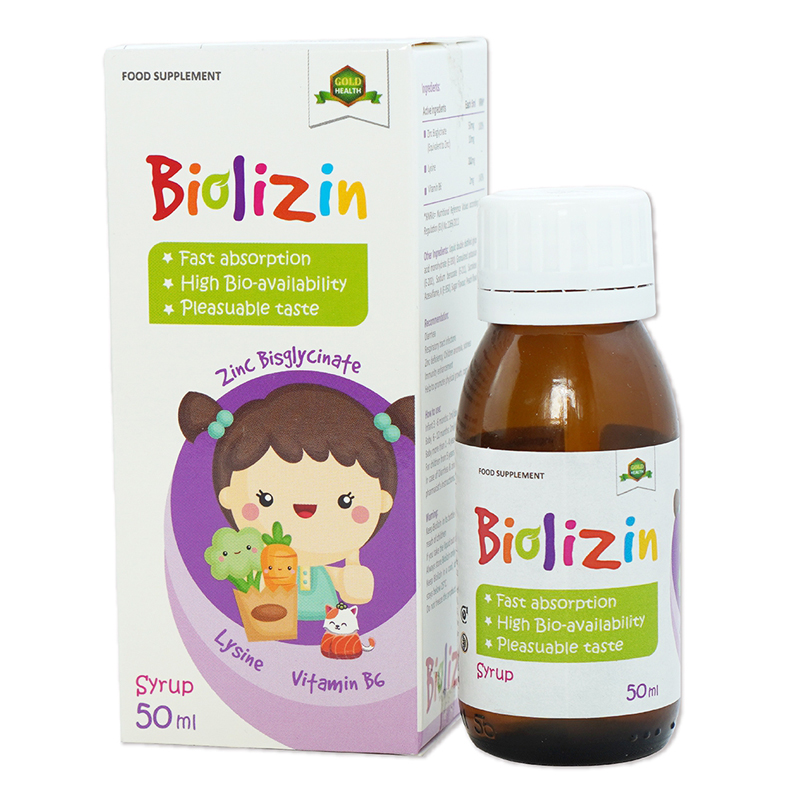 BIOLIZIN – KẼM ĂN NGON, TĂNG ĐỀ KHÁNG CHO BÉ