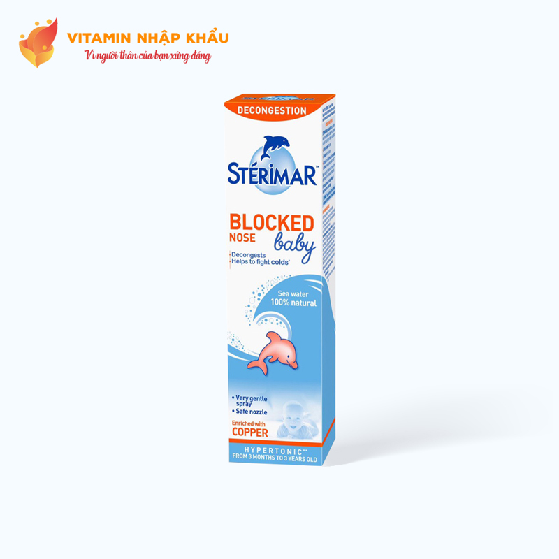 Dung dịch xịt mũi cho bé Sterimar Blocked Nose Baby (Chai 50ml)