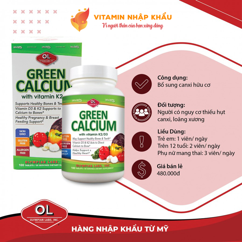 Green Calcium - Bổ Sung Canxi Hữu Cơ Cho Bà Bầu