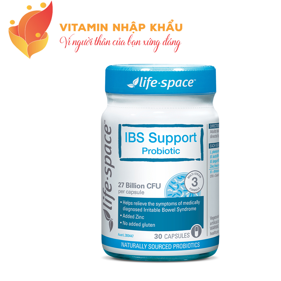 Men Vi Sinh Lifespace Hỗ Trợ Giảm Triệu Chứng Ruột Kích Thích IBS Support Probiotic - Hủ 30 viên