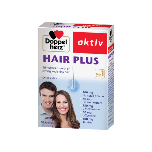 Viên uống hỗ trợ giảm rụng tóc Doppelherz Hair Plus thương hiệu số 1 nước Đức