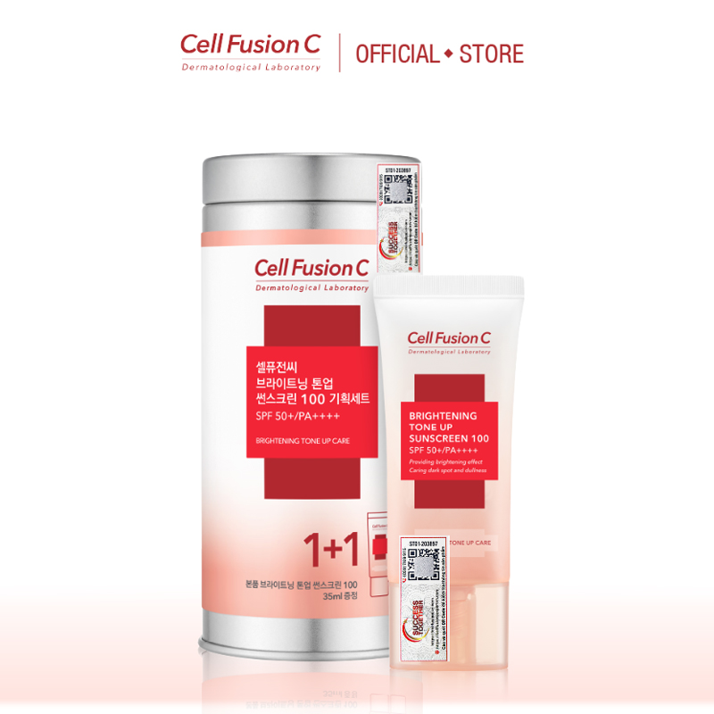 Kem chống nắng bật tone da BRIGHTENING TONE UP SUNSCREEN 100 SPF 50+/PA++++ 35ml +35ml
