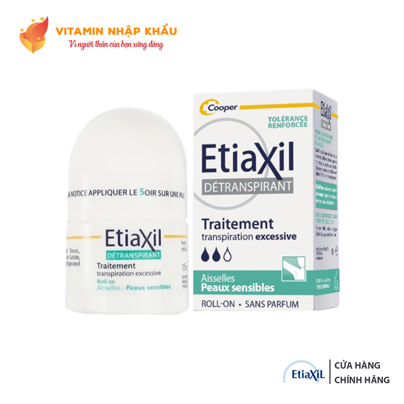 Lăn Khử Mùi EtiaXil Số 1 Thế Giới Nhãn Xanh Cho Da Nhạy Cảm 15ml