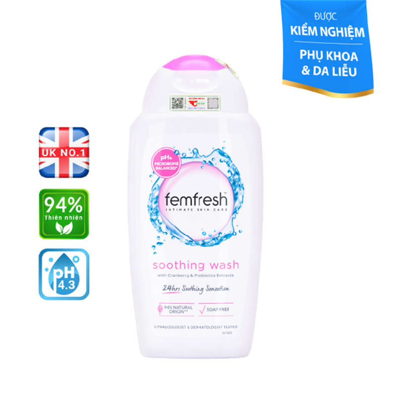 Dung dịch vệ sinh phụ nữ Femfresh Soothing Wash 250ml