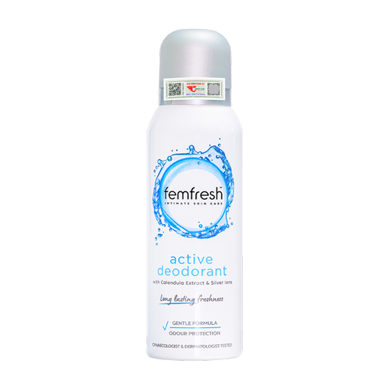 Xịt khử mùi và thơm mát vùng kín cao cấp Femfresh Active Deodorant