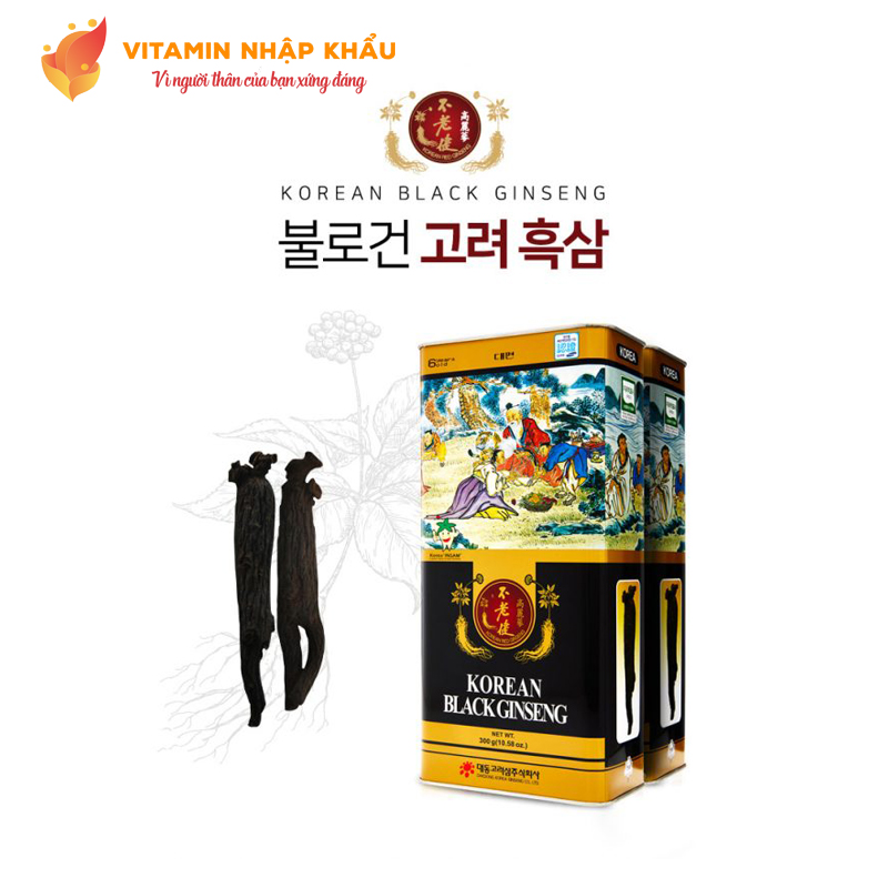 Hắc sâm Hàn Quốc dạng củ 300g (11-20củ) – Daedong