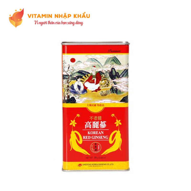 Hồng sâm củ khô 75g 3-5 củ Premium – Daedong