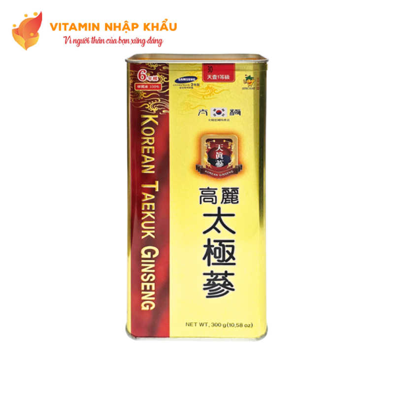Thái cực sâm củ khô HQ (Thiên Sâm) 300g số 30 (30 củ) – Daedong