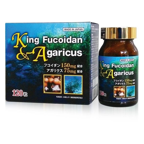 Viên uống hỗ trợ điều trị ung bướu King Fucoidan & Agaricus Made in Japan 120 viên