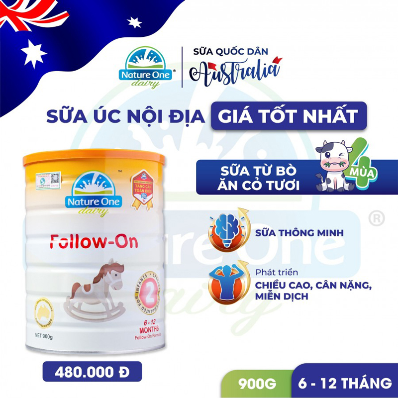 Nature One Dairy số 2 - Sữa Úc nội địa giá tốt nhất cho bé từ 6 - 12 tháng tuổi