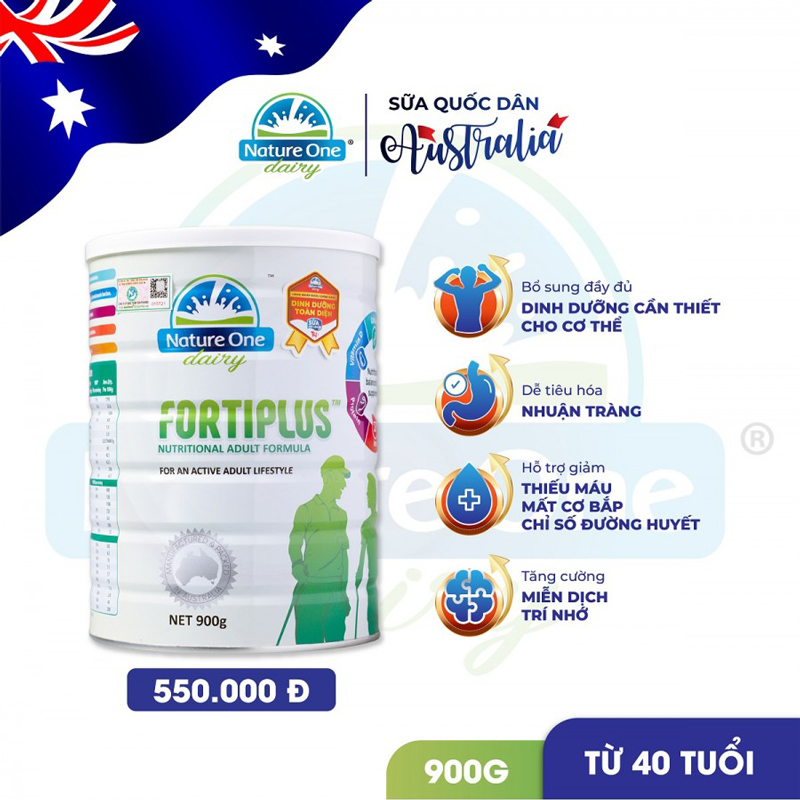Sữa công thức dành cho người từ 40 tuổi (900g) - Nature One Dairy Fortiplus